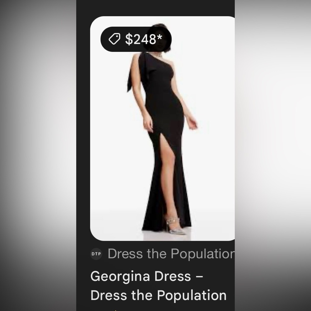 Dress the Population Elegant Black Maxi Dress - Picture 2 of 9